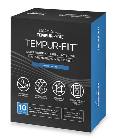 Tempur-Pedic® TEMPUR-FIT® Waterproof Queen Mattress Protector | Protège-matelas imperméable TEMPUR-FitMC de Tempur-Pedic pour grand lit