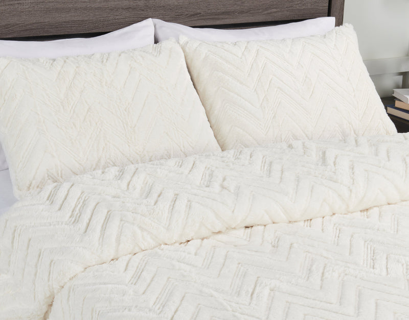 Ensemble d'édredon Tilda 3 pièces pour très grand lit - blanc 