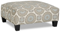 Pouf Tula de 38 po fabriqué au Canada en tissu - crépuscule multicolore