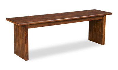 Vale Dining Bench, Wood, 58"W - Brown | Banc de salle à manger Vale de 58 po (l) en bois - brun