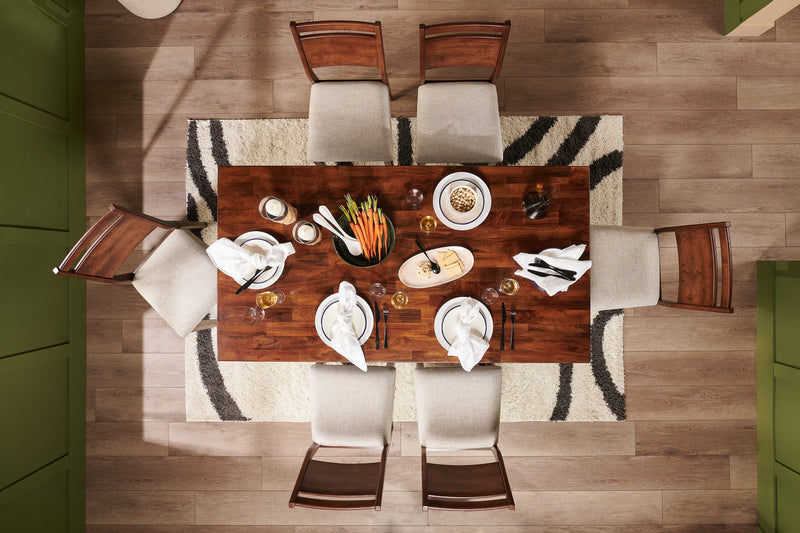 Table de salle à manger Vale de 72 po (l) en bois - brune