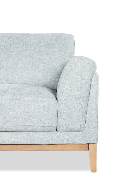 Sofa Valley de 83,5 po en tissu avec base et pattes en hévéa - gris