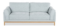 Sofa Valley de 83,5 po en tissu avec base et pattes en hévéa - gris