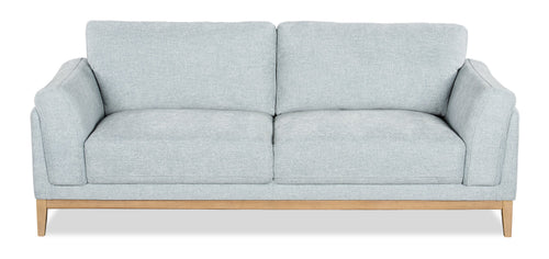  Sofa Valley de 83,5 po en tissu avec base et pattes en hévéa - gris