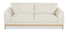 Sofa Valley de 83,5 po en tissu avec base et pattes en hévéa - sable