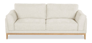 Sofa Valley de 83,5 po en tissu avec base et pattes en hévéa - sable