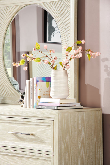 Miroir de commode de chambre à coucher Vida - sable