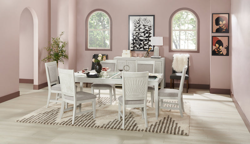 Chaise de salle à manger Vida en tissu de polyester - sable