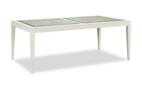  Table de salle à manger Vida de 78 po (L) avec incrustations en verre - sable