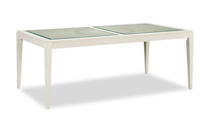 Table de salle à manger Vida de 78 po (L) avec incrustations en verre - sable