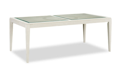 Vida Dining Table with Glass Inserts, 78"W - Sand | Table de salle à manger Vida de 78 po (L) avec incrustations en verre - sable