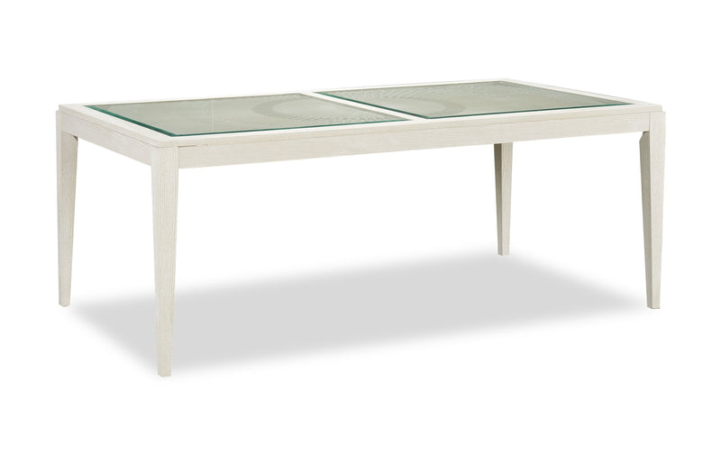 Table de salle à manger Vida de 78 po (L) avec incrustations en verre - sable
