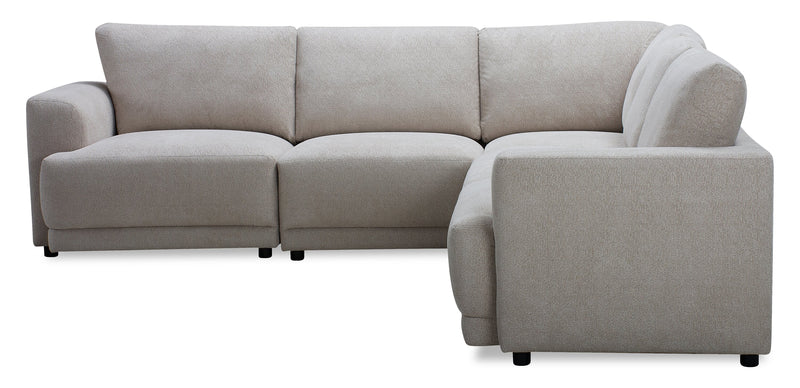 Sofa sectionnel modulaire Voyage 5 pièces en tissu avec coussins de dossier amovibles - taupe