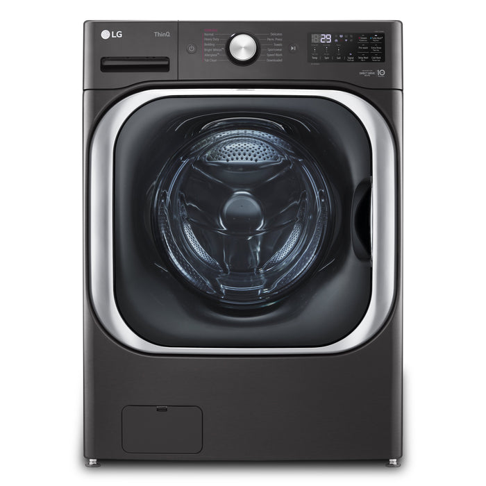 Laveuse à chargement frontal de 6 pi³ et sécheuse électrique de 9 pi³ de LG - acier noir