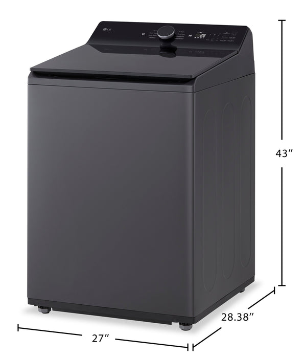 Laveuse intelligente haute efficacité LG à chargement par le haut de 6,1 pi³ - acier noir - WT8405CB