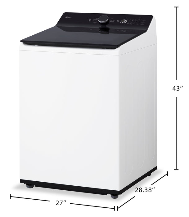 Laveuse intelligente haute efficacité LG à chargement par le haut de 6,1 pi³ - blanche - WT8405CW