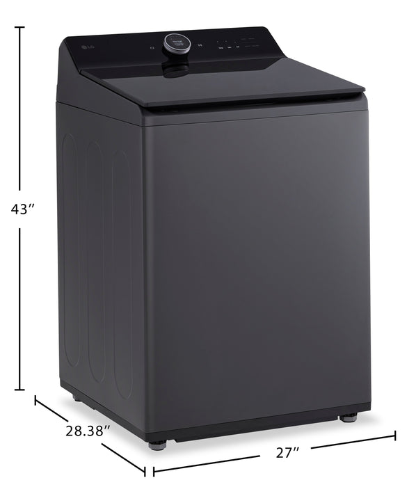 Laveuse intelligente haute efficacité LG à chargement par le haut de 6,3 pi³ - acier noir - WT8600CB