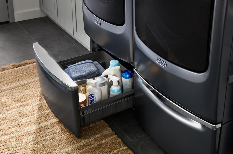 Piédestal de buanderie Maytag de 15,5 po de hauteur avec tiroir de rangement -  acier minuit