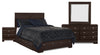 Ensemble de chambre à coucher avec rangement Queen 6 pièces à 6 tiroirs Yorkdale - brun