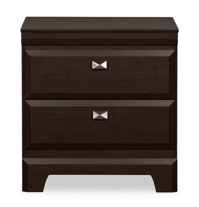Ensemble de chambre à coucher avec rangement Queen 6 pièces à 6 tiroirs Yorkdale - brun