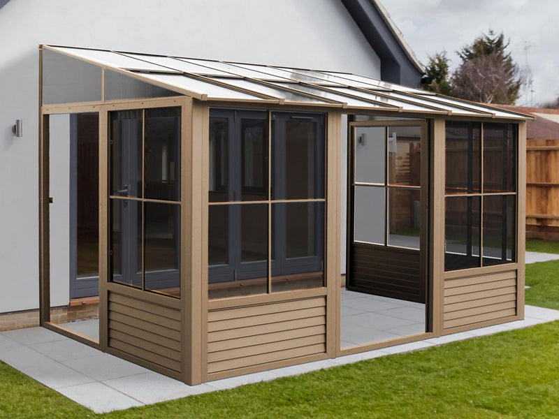 Gazebo Penguin Florence - Solarium mural 10x12 Toit de polycarbonate 