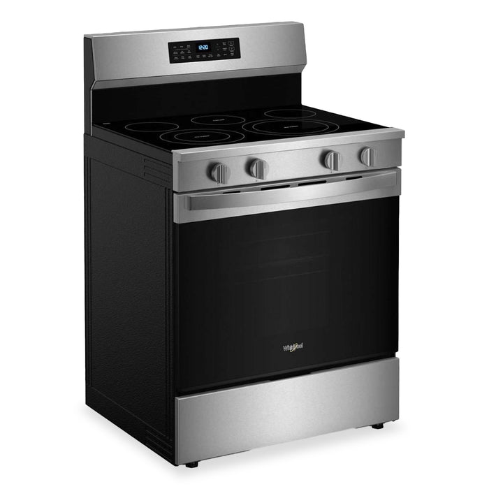 Cuisinière électrique Whirlpool de 5,3 pi3 et de 30 po avec friture à air sans préchauffage - acier inoxydable résistant aux traces de doigts - YWFES7030SZ