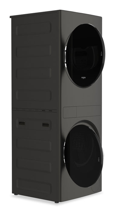 Laveuse de 3,2 pi3 et sécheuse électrique de 4,3 pi3 de Whirlpool - noires - YWFH5424SJ
