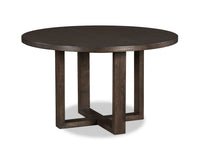 Table de salle à manger ronde Zelda de 52 po (L) avec base piédestal - brun espresso
