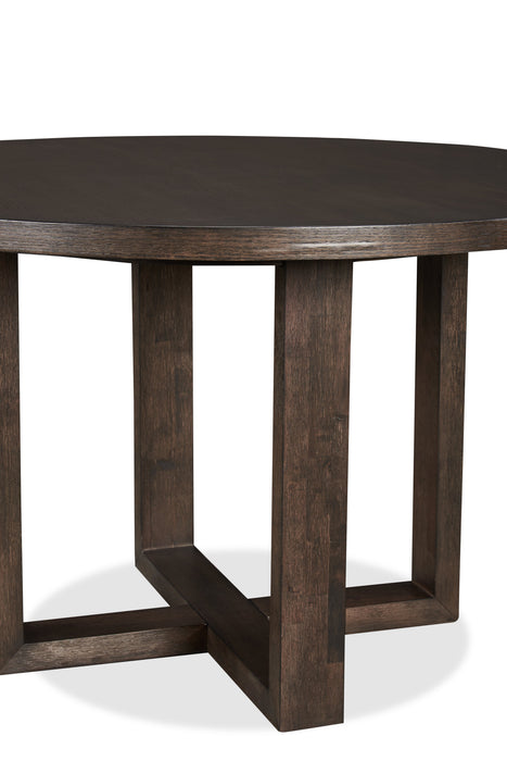 Table de salle à manger ronde Zelda de 52 po (L) avec base piédestal - brun espresso