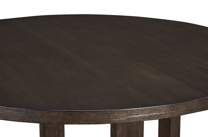 Table de salle à manger ronde Zelda de 52 po (L) avec base piédestal - brun espresso
