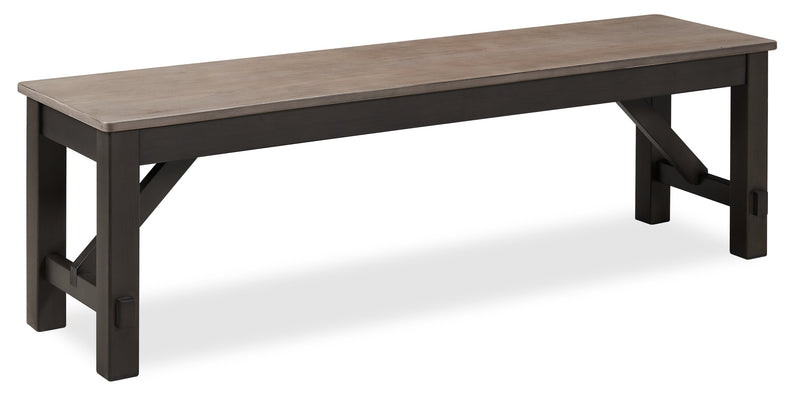 Banc de salle à manger Zao de 60 po (L) en mélamine - brun