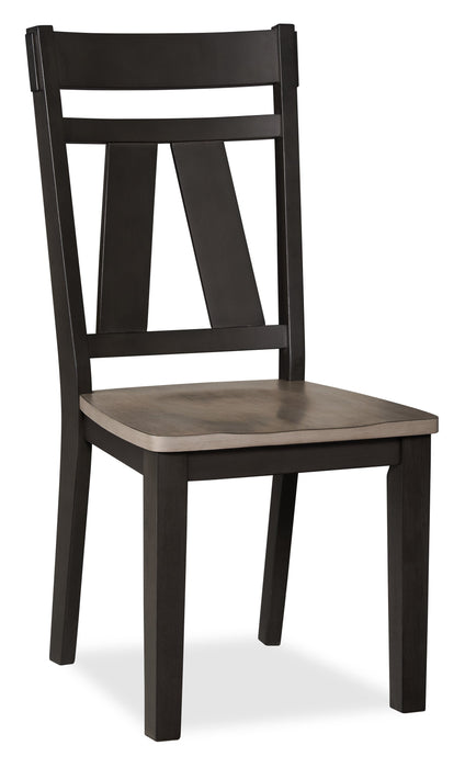 Ensemble de salle à manger Zao 5 pièces en mélamine avec table, rallonge de 66 po à 94 po (L) et 4 chaises - brun