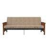 Futon Brixen de DHP avec matelas pour lit double - brun clair