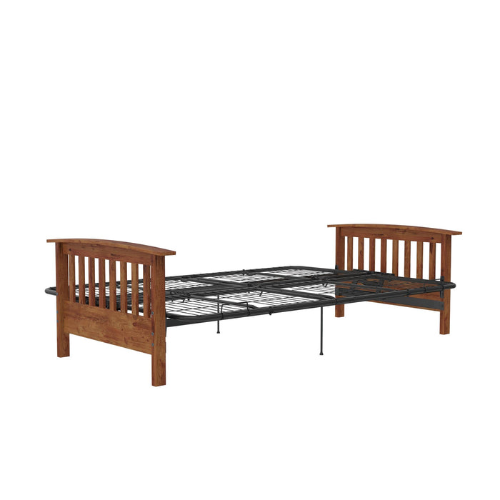 Futon Brixen de DHP avec matelas pour lit double - brun clair