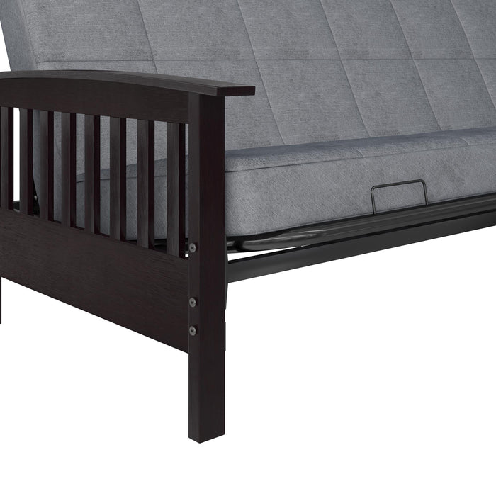 Futon Brixen de DHP avec matelas pour lit double - gris