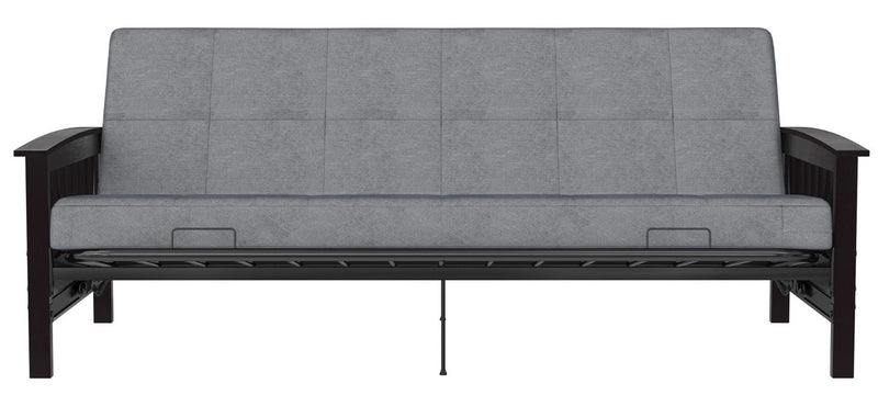Futon Brixen de DHP avec matelas pour lit double - gris