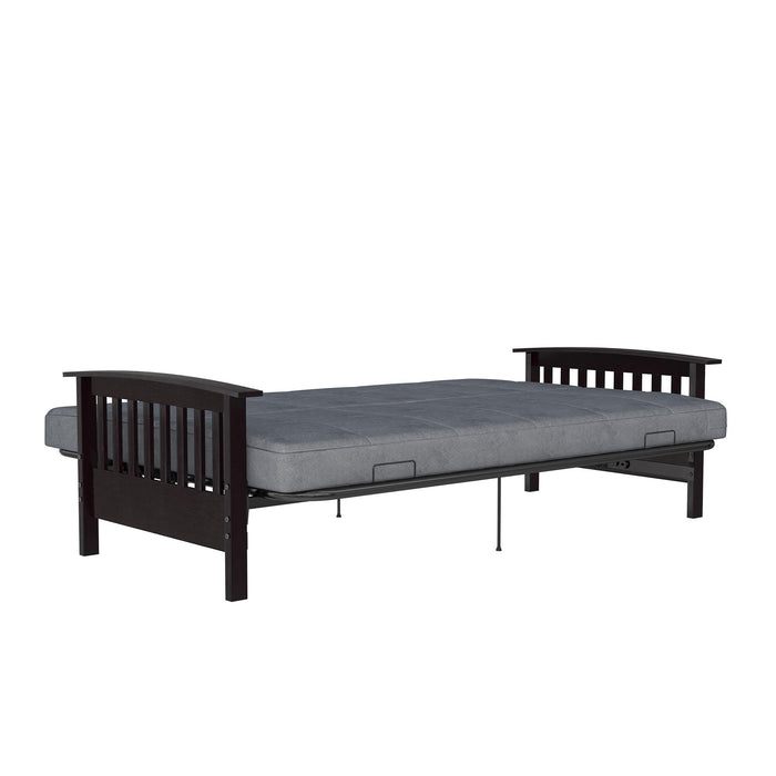Futon Brixen de DHP avec matelas pour lit double - gris