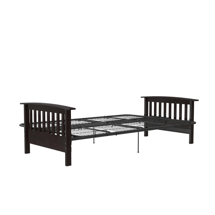 Futon Brixen de DHP avec matelas pour lit double - gris