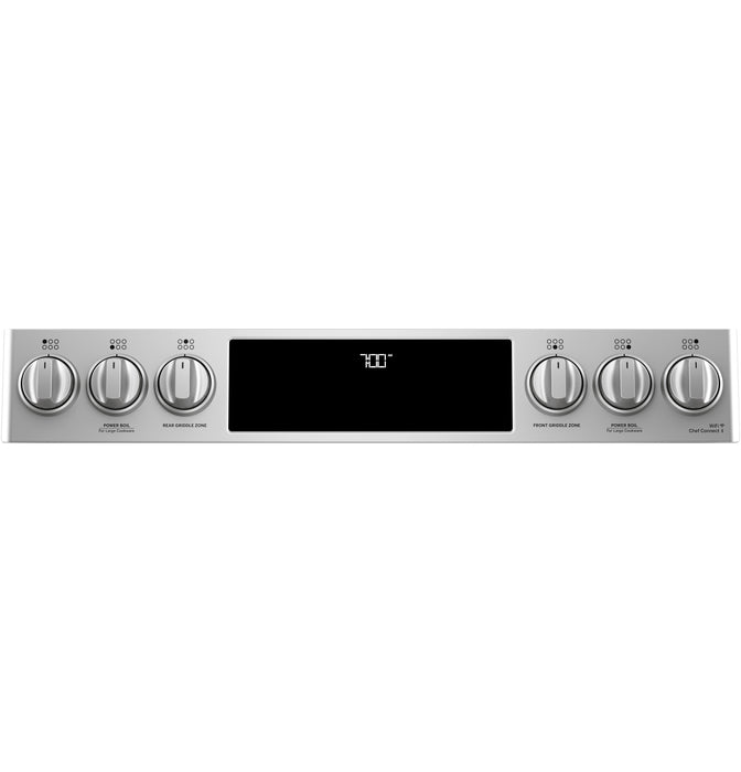 Cuisinière intelligente à induction Café de 7 pi³ avec convection européenne véritable et grilles autonettoyantes - acier inoxydable - CCHS950P2MS1