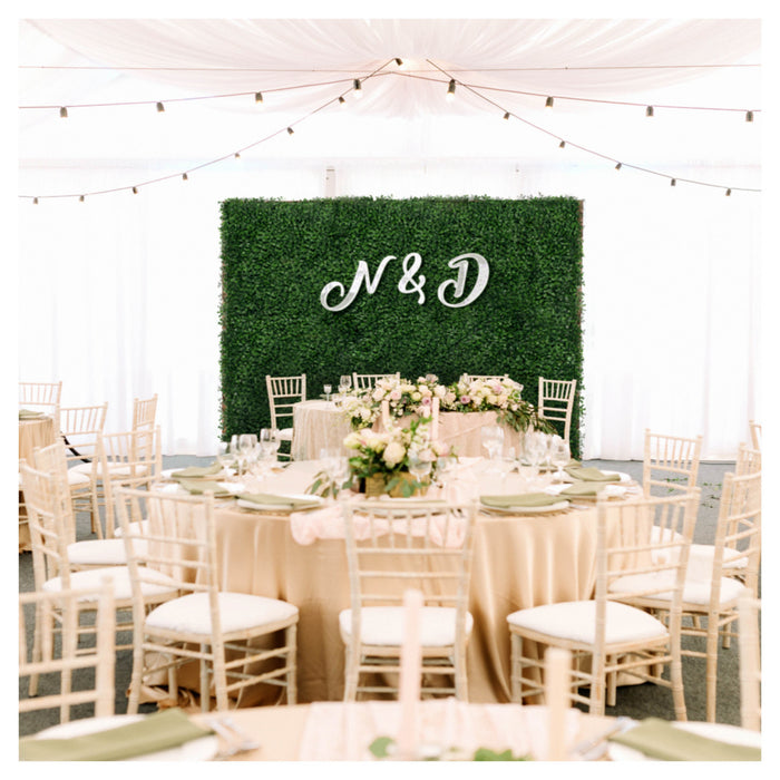 Panneau de feuillage 20 po x 20 po buis artificiel 4 pièces