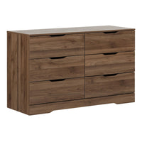  Holland Bureau 6 Tiroirs - Noyer naturel 