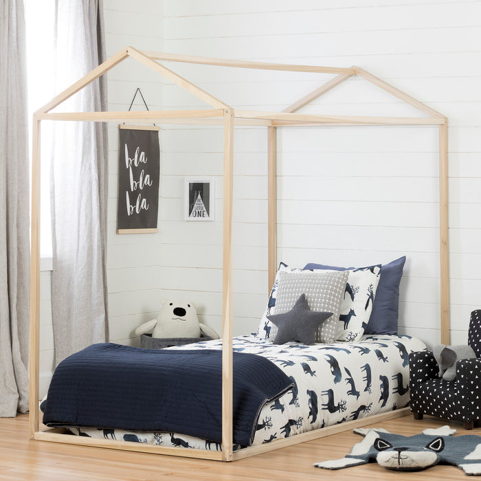 Sweedi Maison de Lit Simple - Bois naturel