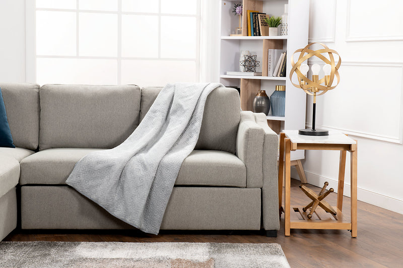 Couverture lestée de 15 lb en microfibre