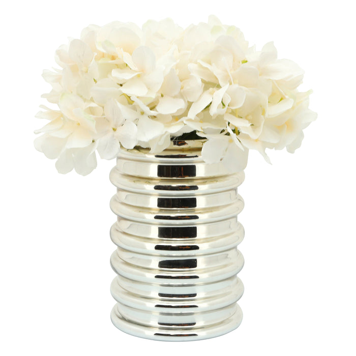 Vase doré en forme de coquille de 9 po
