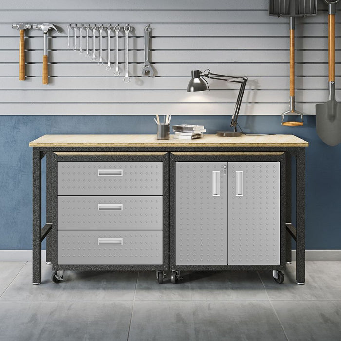 Table de travail et armoire mobile Fortress 3.0 pour le garage