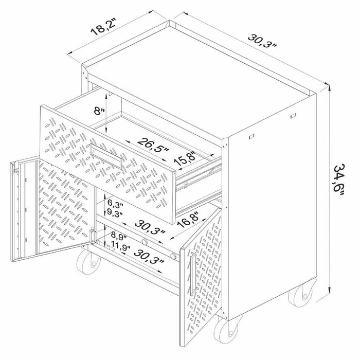 Table de travail et armoire mobile Fortress 4.0 pour le garage
