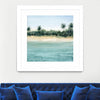 "Paradis Ii" Matted and Framed White 36x36 Wall Art