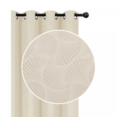 Embossed Panel Shell Ivory 84" - Set of 2 Drapes and Blinds|Panneau embossé ivoire de 84 po à motif de coquillages - ensemble de 2 rideaux et stores