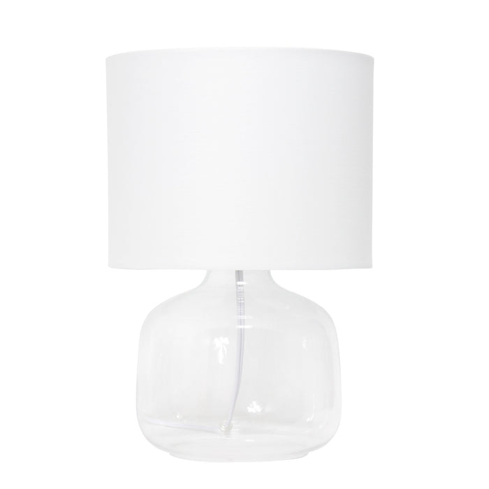 Lampe de table Simple Designs en verre, transparente
