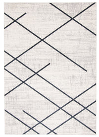 Carpette Damali ivoire et bleue lavable à la machine - 5 pi 0 po x 7 pi 0 po